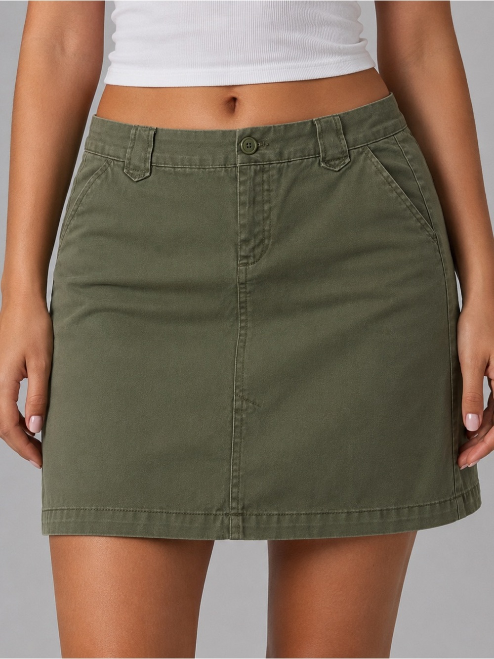 GAP Women’s Size 8 Olive Green Utility Mini Skirt 100% Cotton